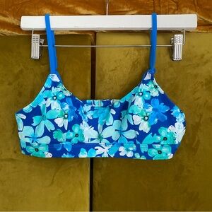 CUPSHE Floral Blue bikini